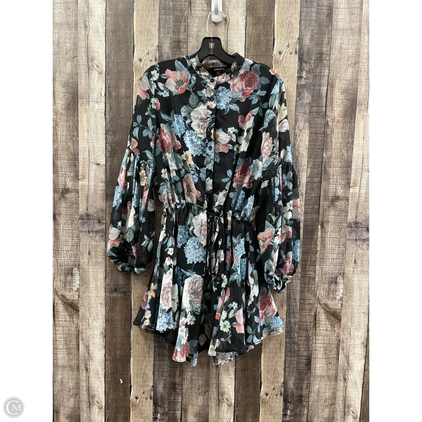 Dress Casual Short By Olivaceous In Floral Print, Size: L