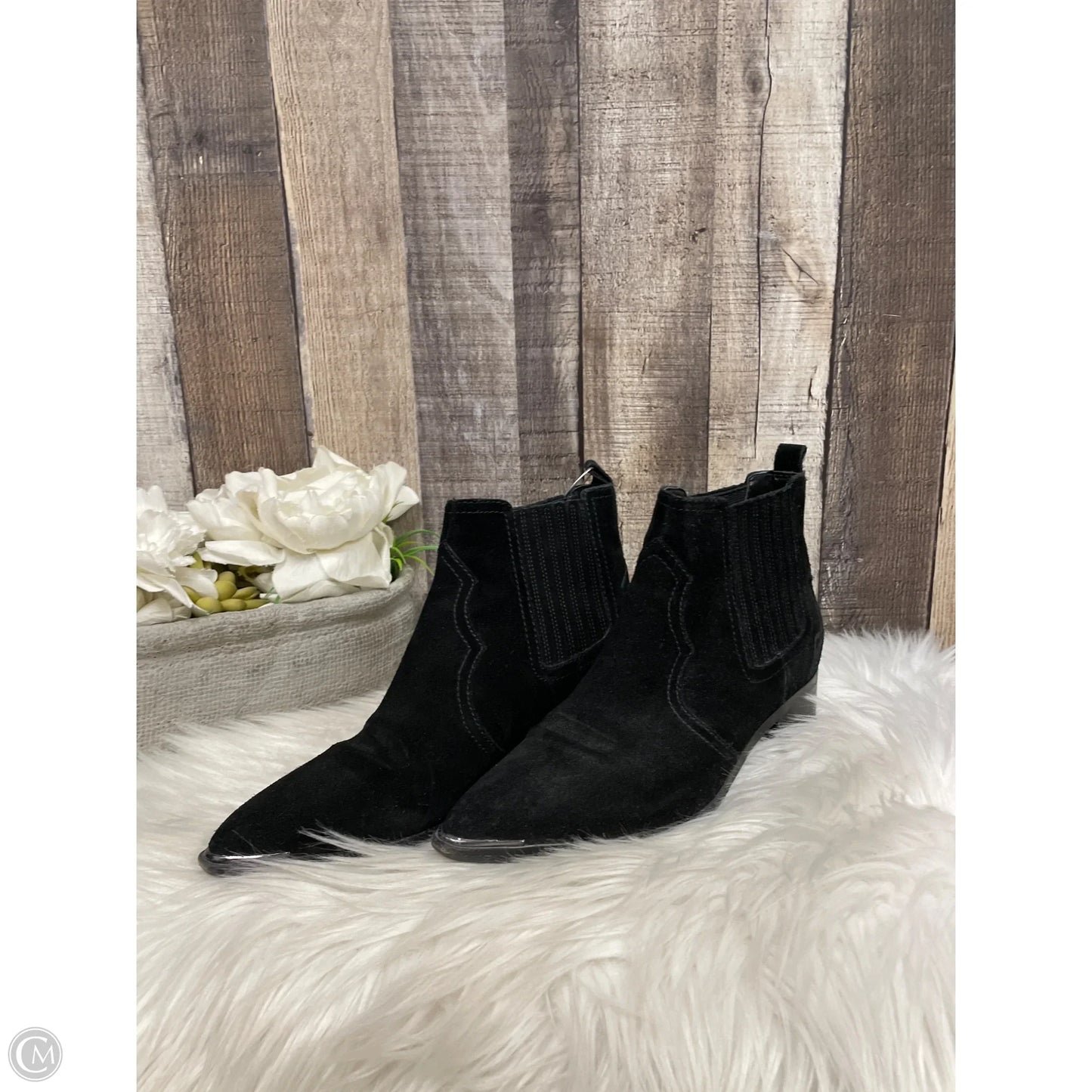 Boots Ankle Heels By Marc Fisher In Black, Size: 6