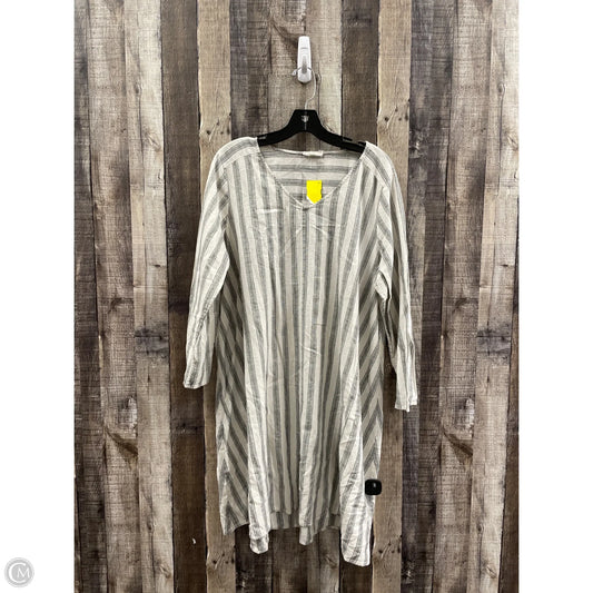 Dress Casual Midi By Eileen Fisher In Striped Pattern, Size: L