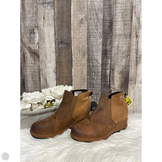 Boots Ankle Heels By Sorel In Brown, Size: 7
