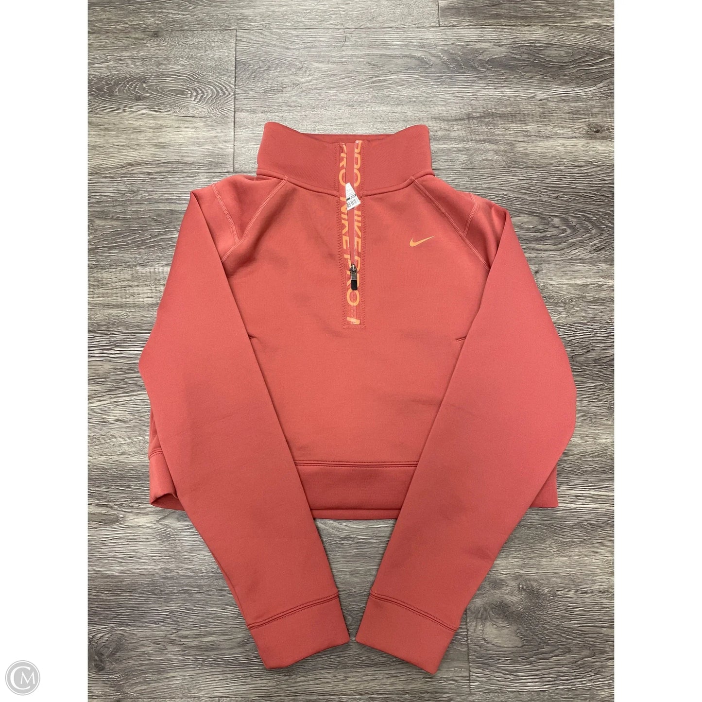 Athletic Jacket By Nike In Orange, Size: S