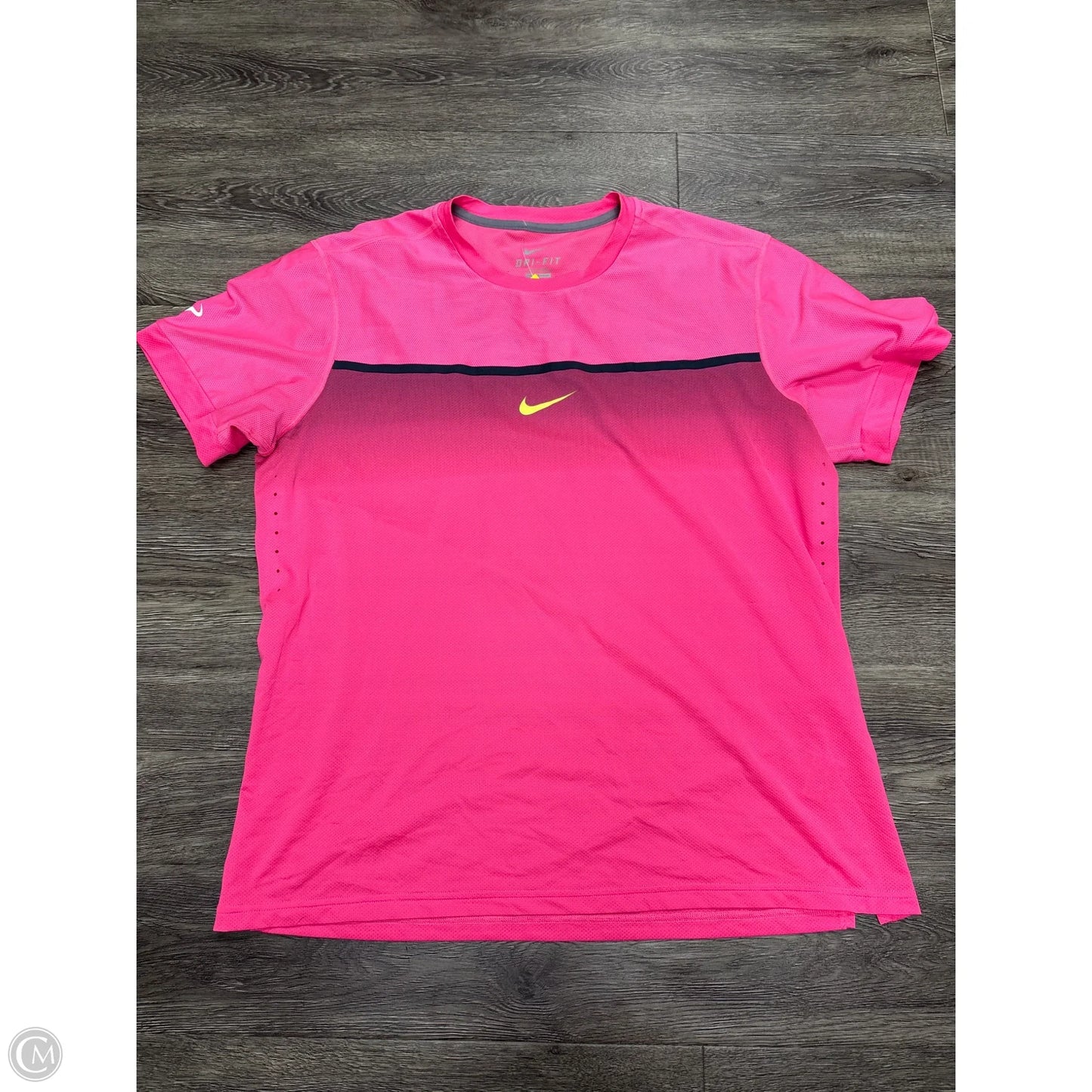 Athletic Top Short Sleeve By Nike In Pink, Size: Xl