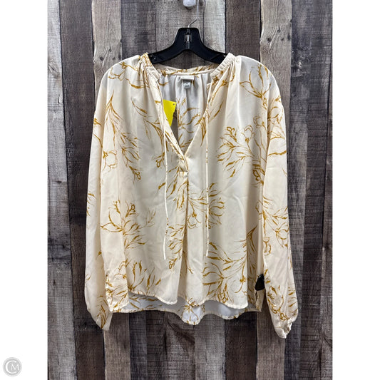 Top Long Sleeve By A New Day In Cream, Size: M
