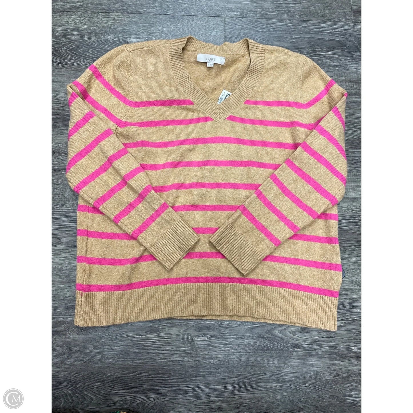Sweater By Loft In Tan, Size: Xl