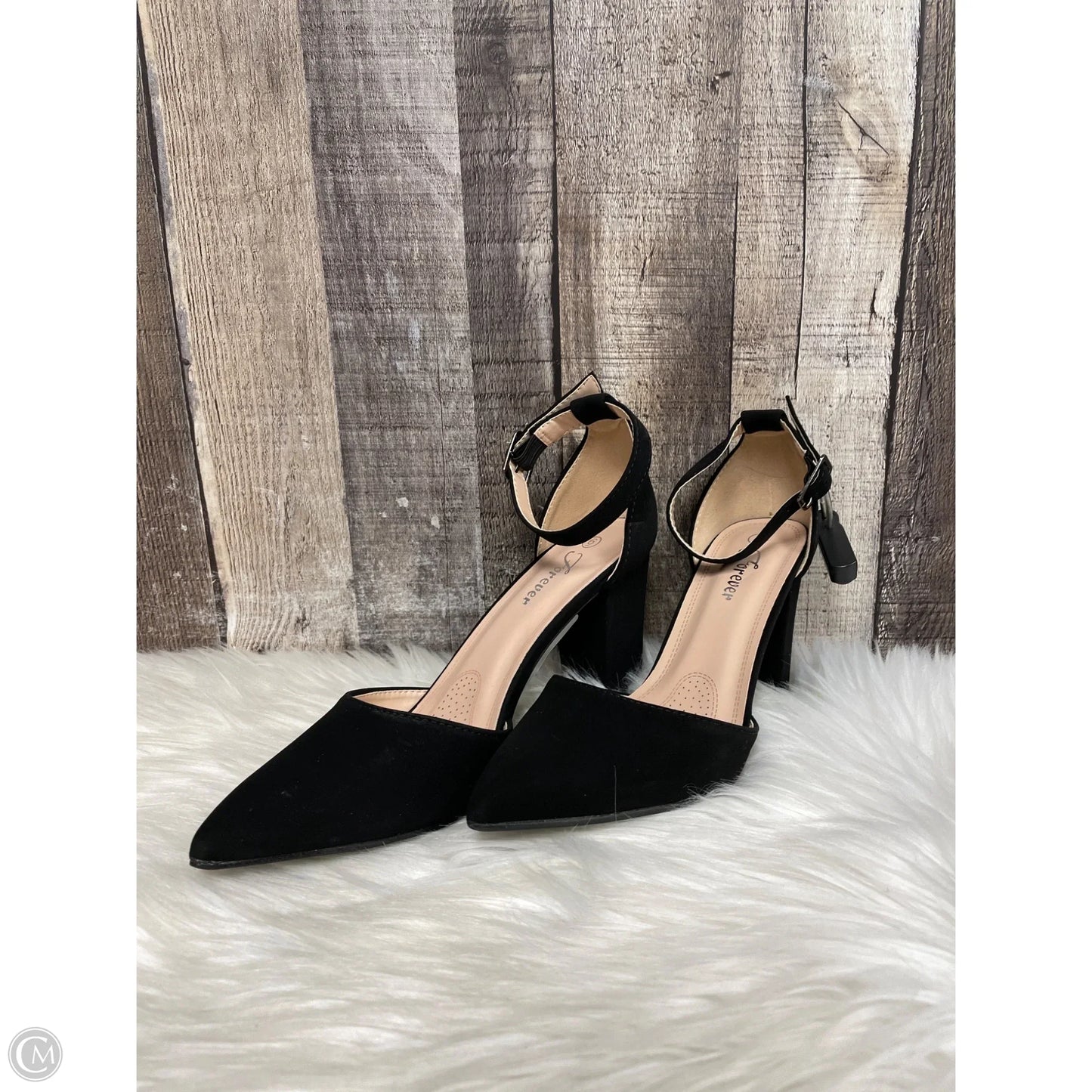 Shoes Heels Block By Forever In Black, Size: 6