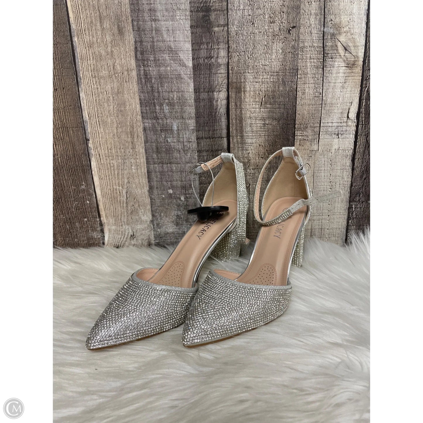 Shoes Heels Block By Cme In Silver, Size: 6