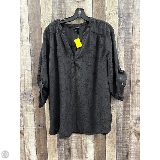 Top Short Sleeve By Torrid In Black, Size: 3x