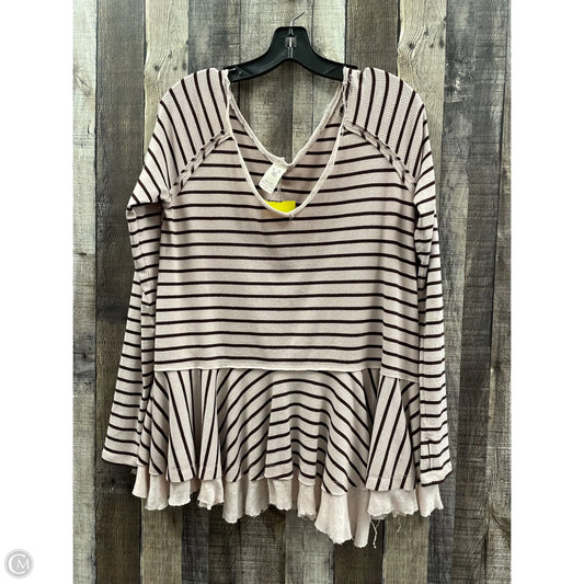 Top Long Sleeve By We The Free In Striped Pattern, Size: S