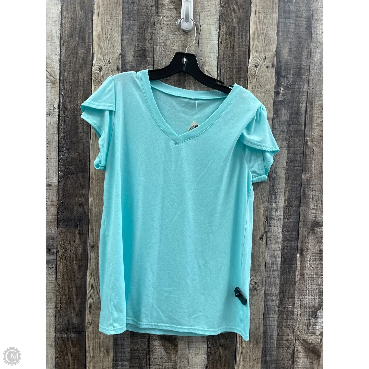 Top Short Sleeve Basic By Cmf In Blue, Size: L