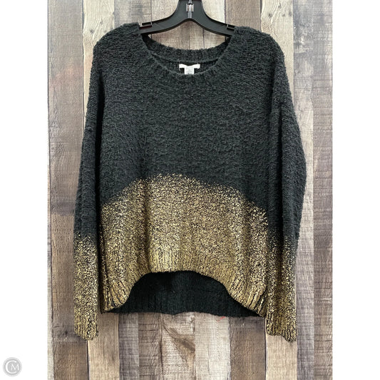 Sweater By Bar Iii In Black & Gold, Size: S