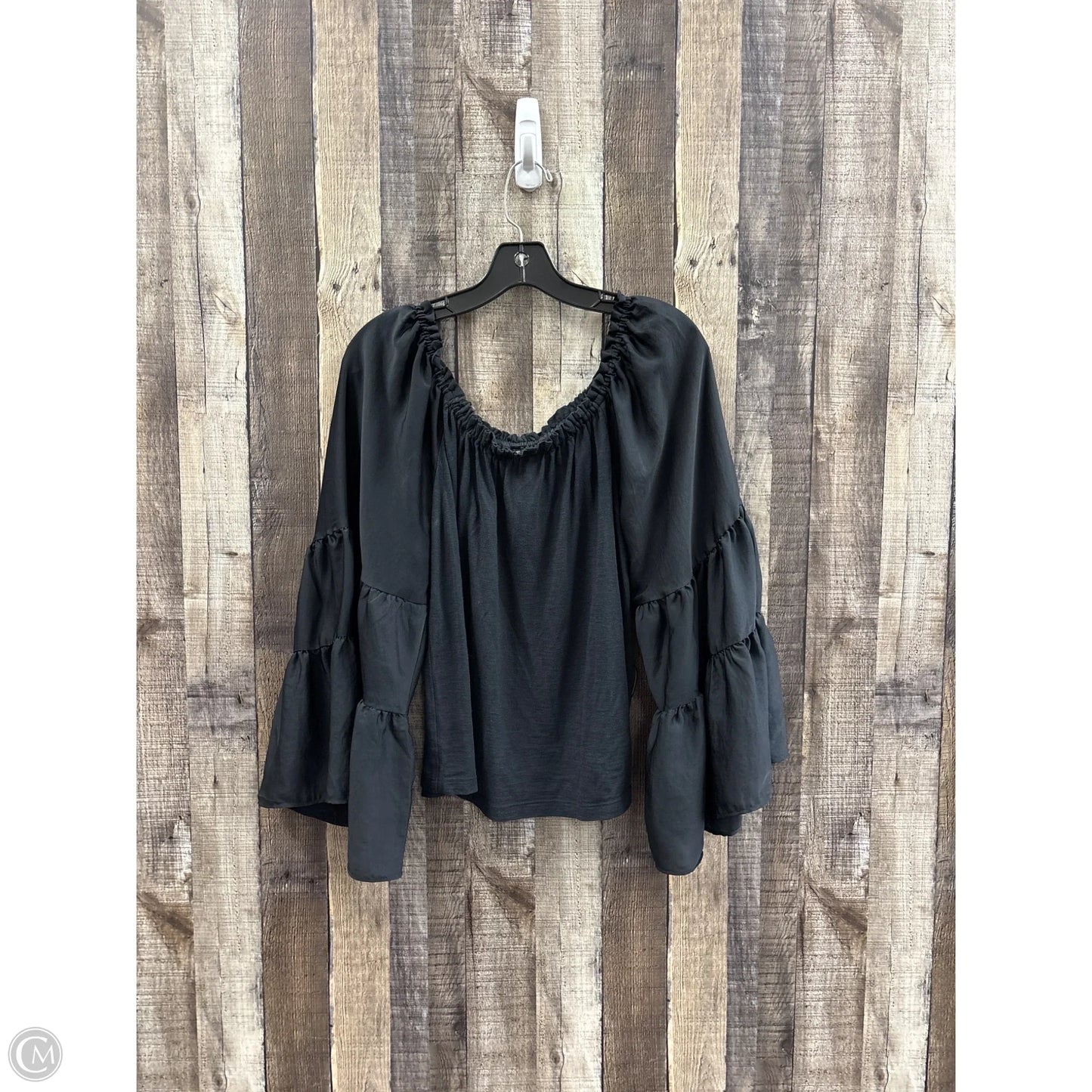 Top Long Sleeve By Anthropologie In Black, Size: S