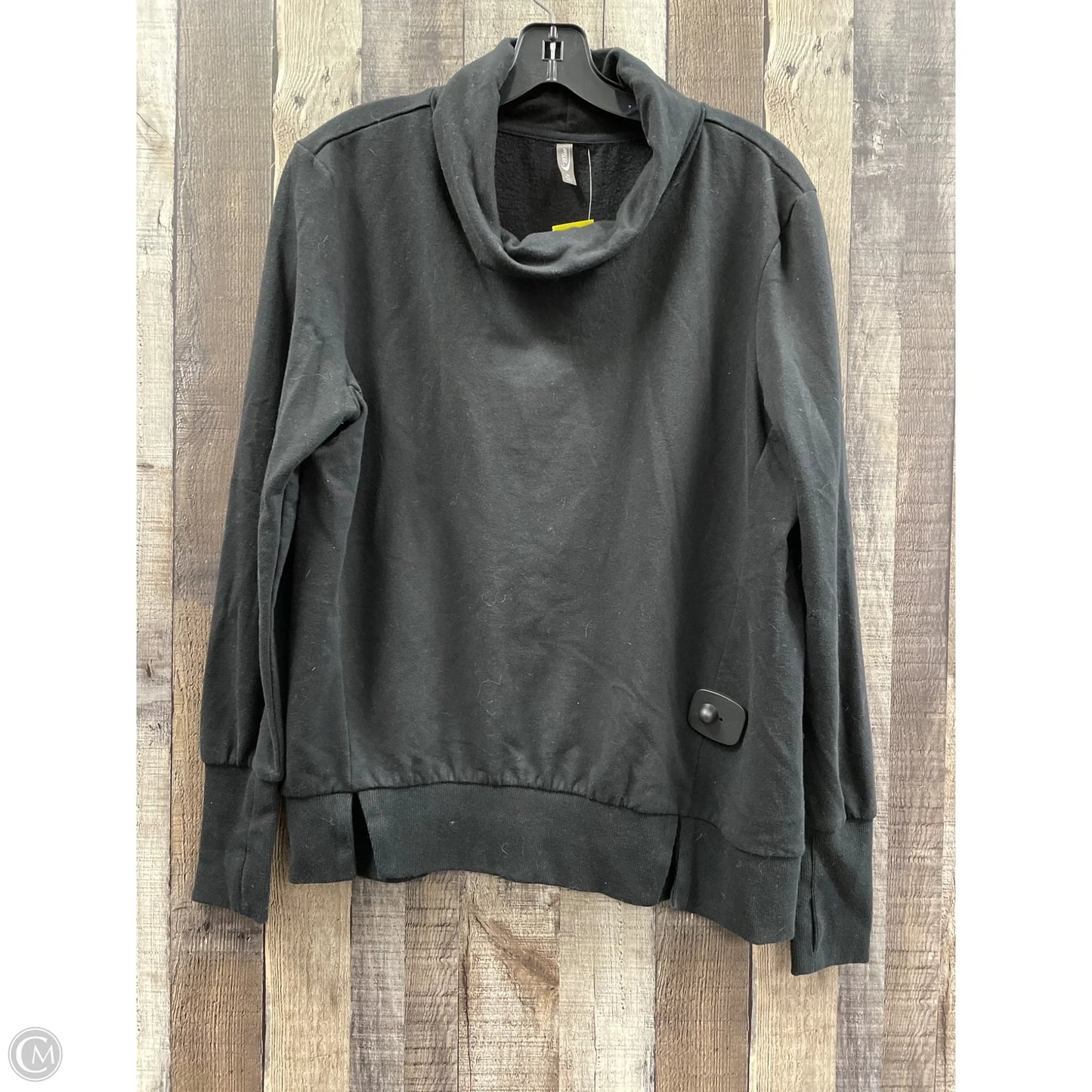 Athletic Sweatshirt Collar By Mta Sport In Black, Size: M