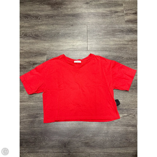 Athletic Top Short Sleeve By Active Usa In Red, Size: L