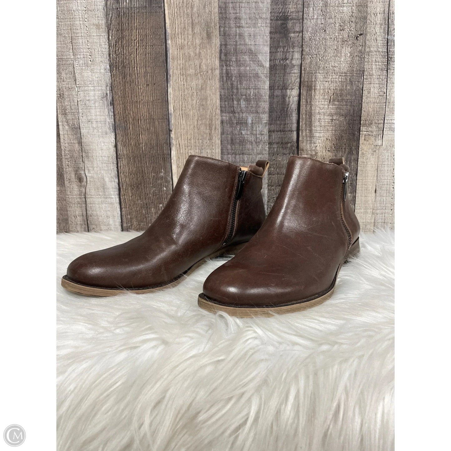 Boots Ankle Flats By Franco Sarto In Brown, Size: 7.5