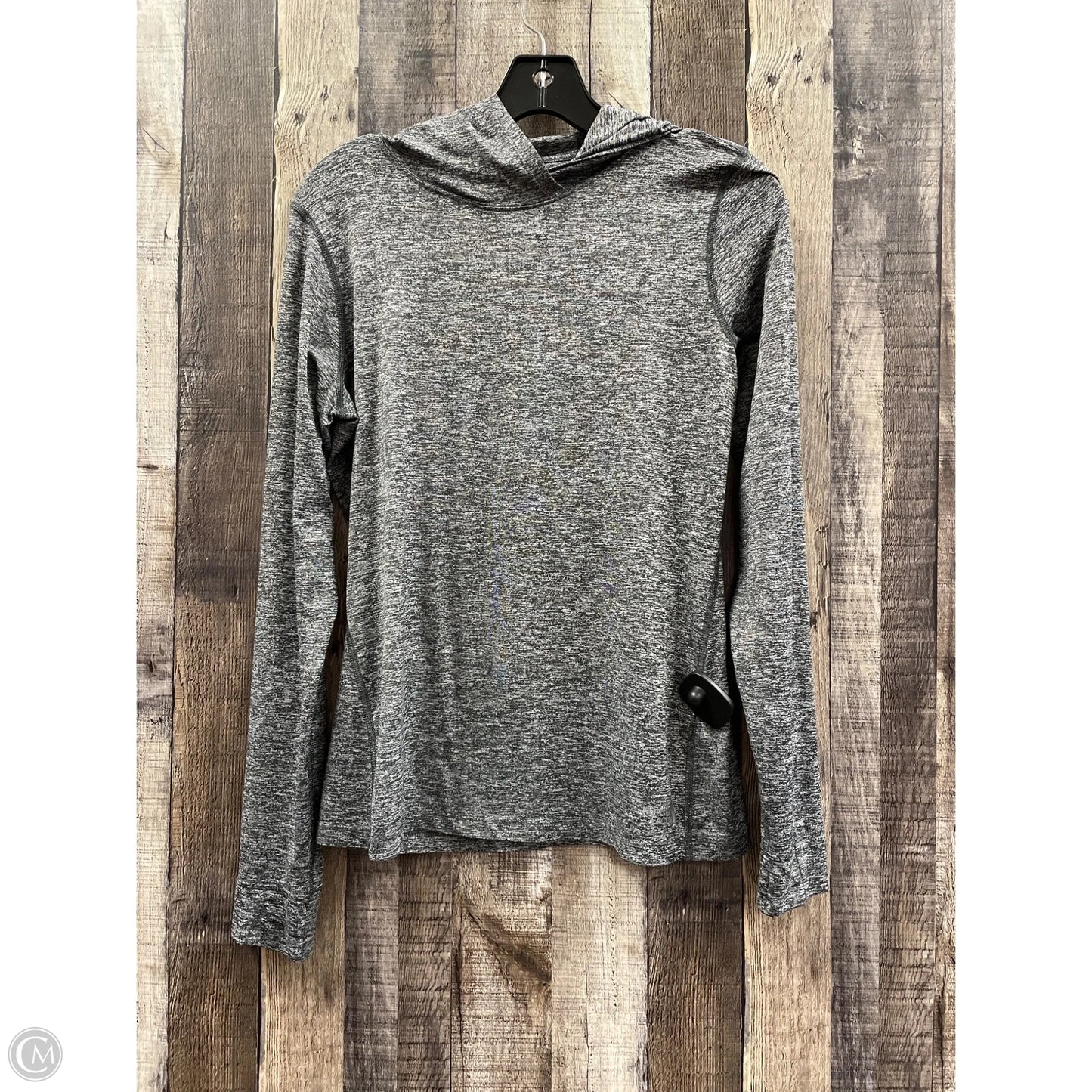 Athletic Top Long Sleeve Collar By The North Face In Grey, Size: S