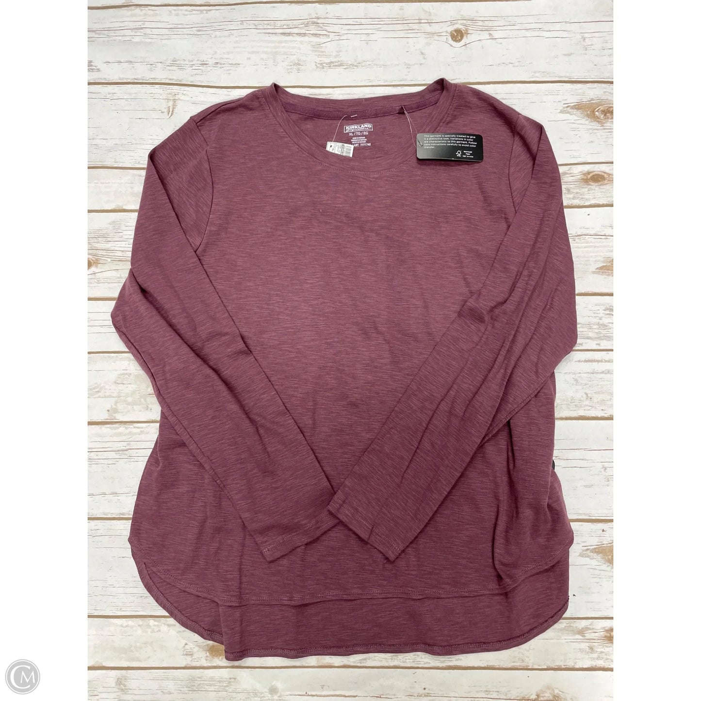 Top Long Sleeve By Kirkland In Purple, Size: Xl