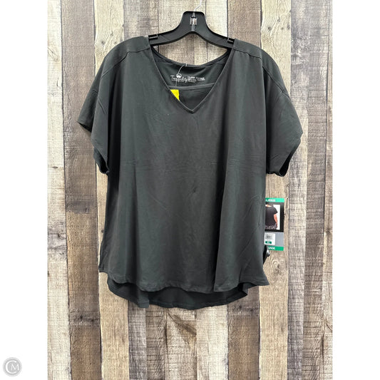 Athletic Top Short Sleeve By Tranquility In Black, Size: Xl
