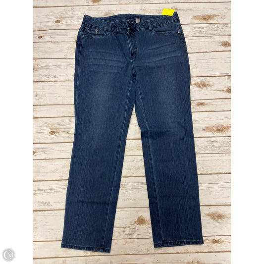 Jeans Straight By Chicos In Blue Denim, Size: Xl