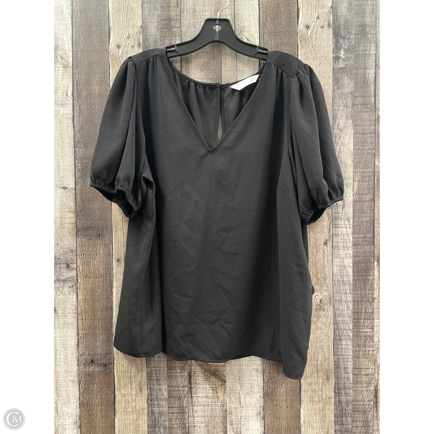 Top Short Sleeve By Lc Lauren Conrad In Black, Size: Xxl