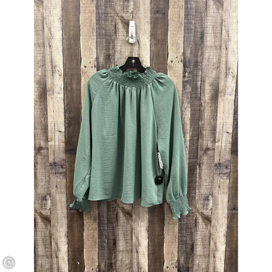 Top Long Sleeve By Nine West In Green, Size: Xl
