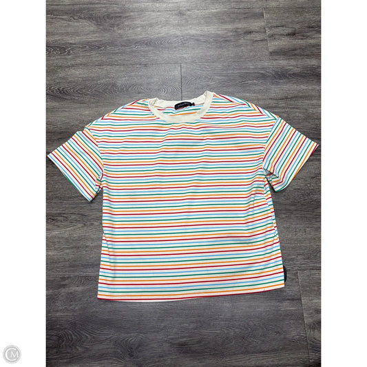 Top Short Sleeve By Merokeety In Striped Pattern, Size: M