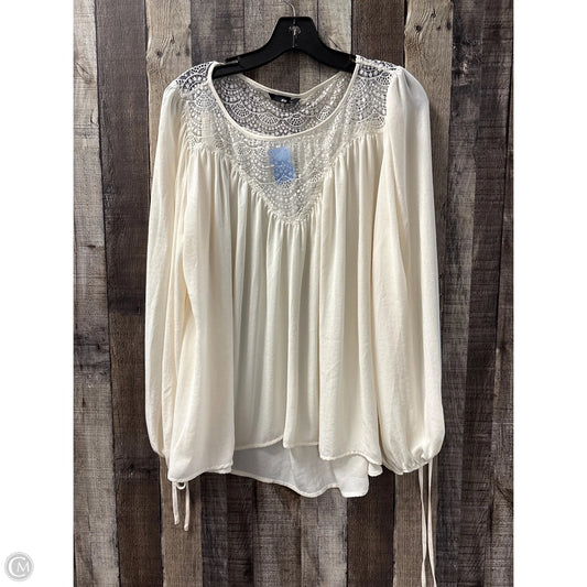 Top Long Sleeve By H&m In Ivory, Size: Xl