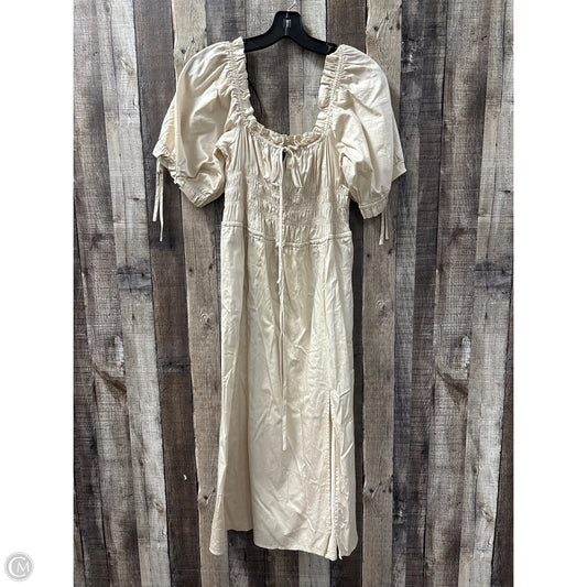 Dress Casual Midi By Forever 21 In Beige, Size: M