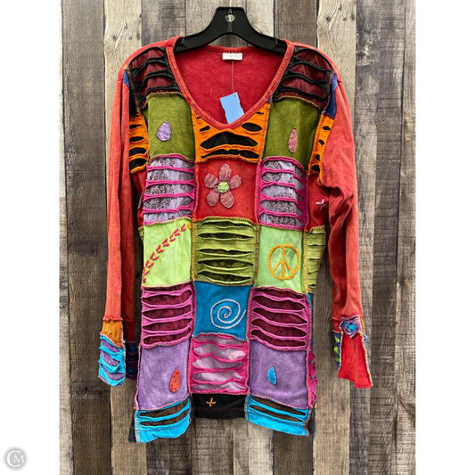 Tunic Long Sleeve By Boutique + In Multi-colored, Size: S