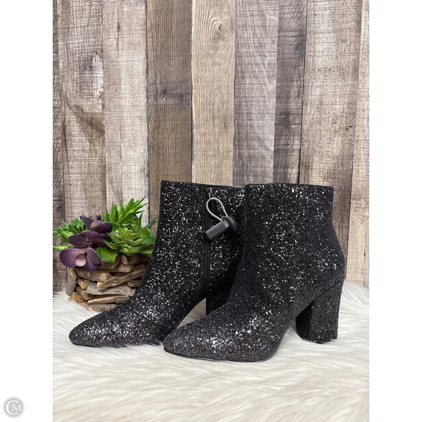 Boots Ankle Heels By Nine West In Black, Size: 8