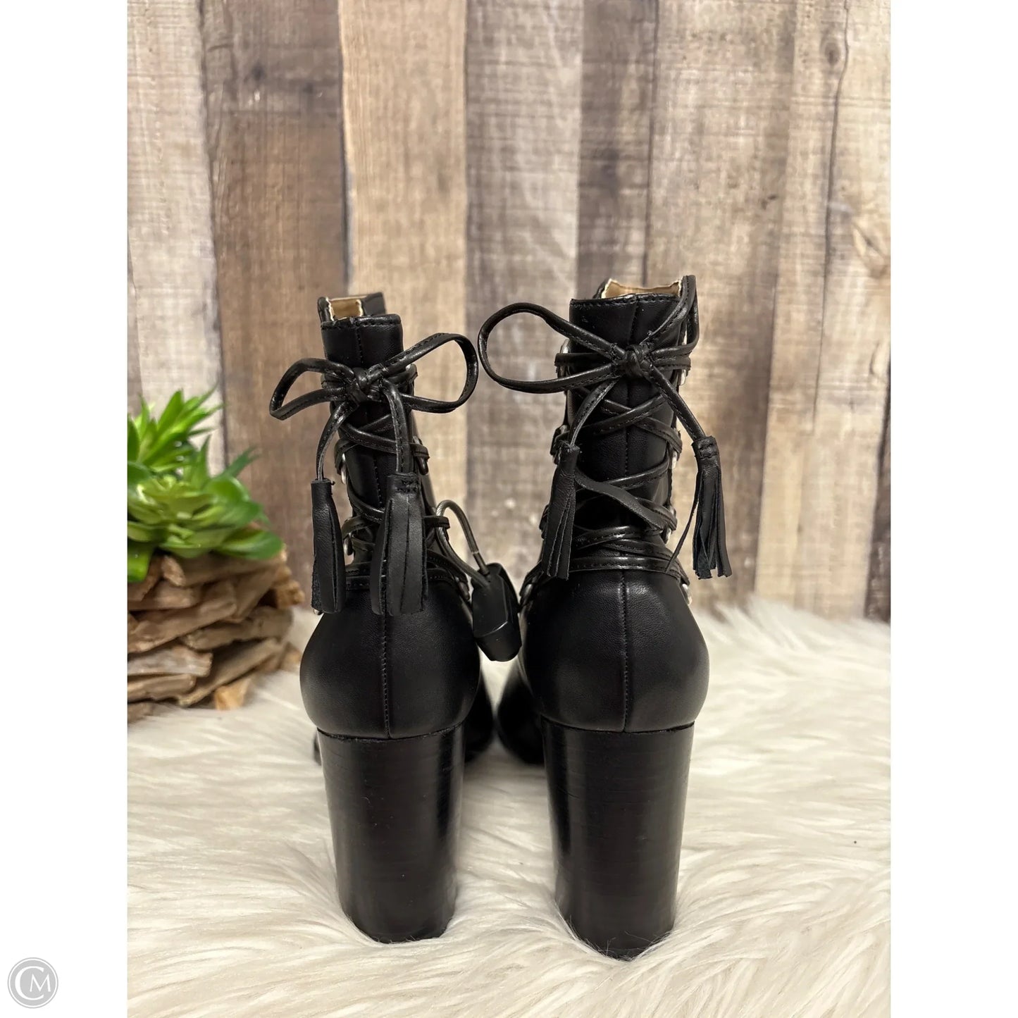 Boots Ankle Heels By Adrienne Vittadini In Black, Size: 8