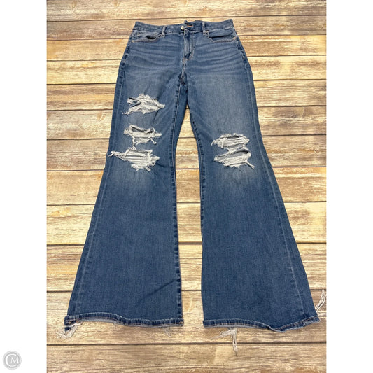 Jeans Flared By American Eagle In Blue Denim, Size: 10