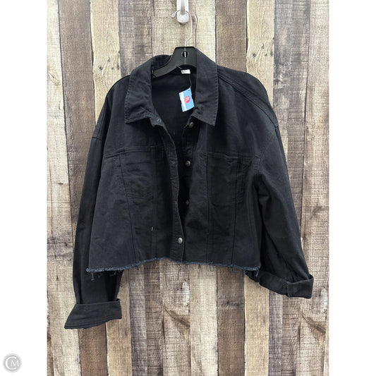 Jacket Denim By Divided In Black Denim, Size: Xl