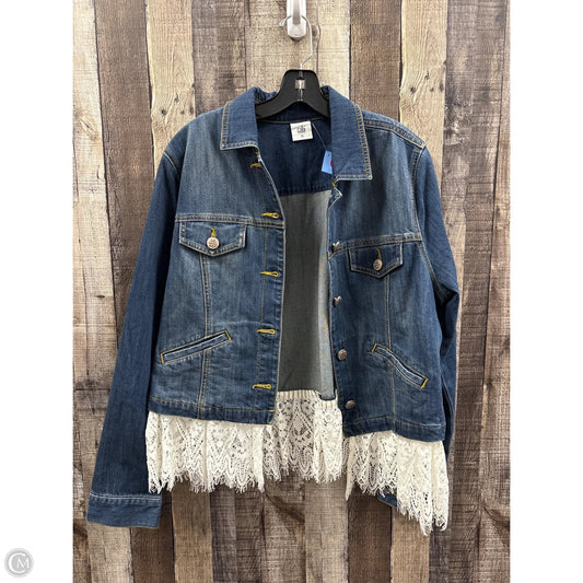 Jacket Denim By Cabi In Blue Denim, Size: Xl