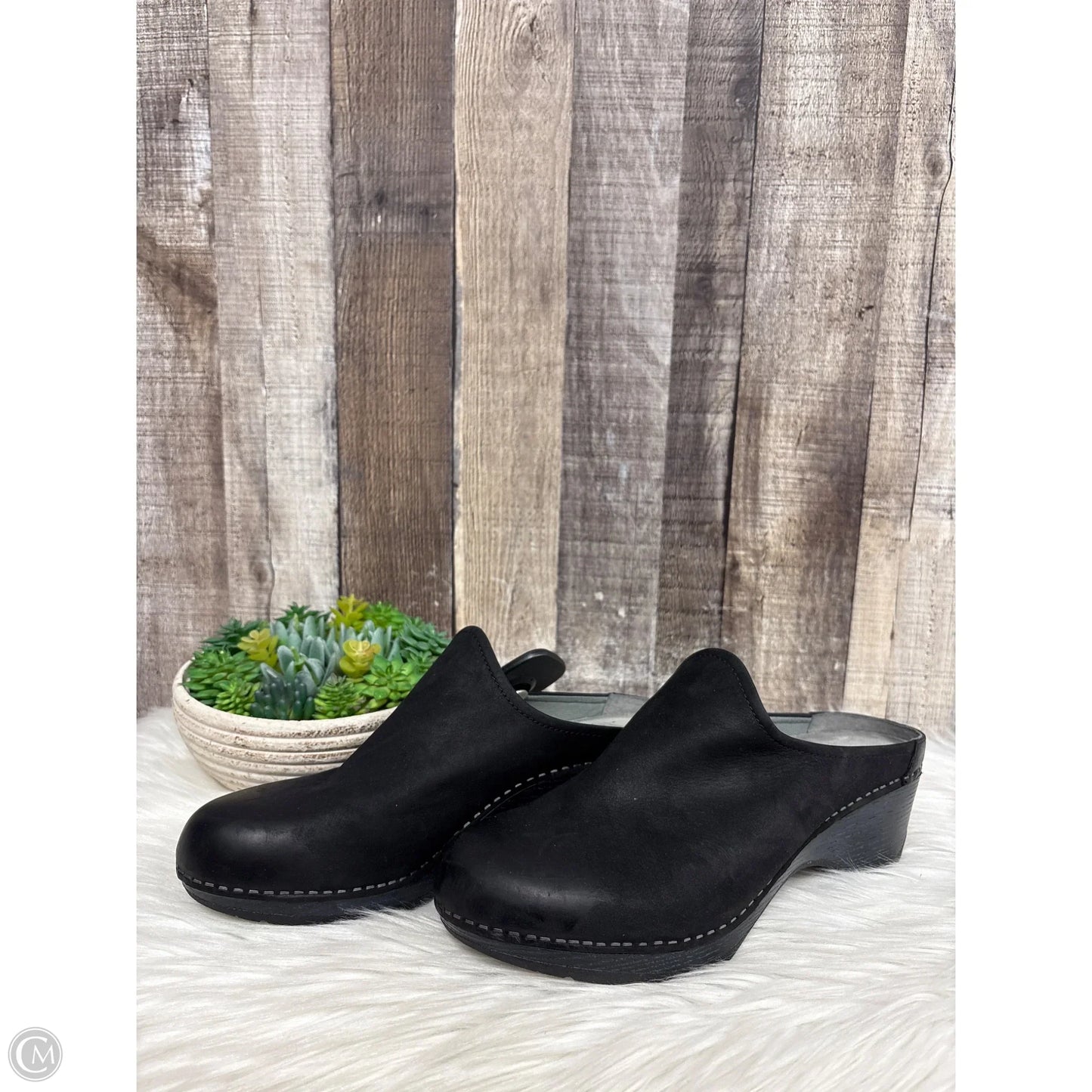 Shoes Heels Wedge By Dansko In Black, Size: 9