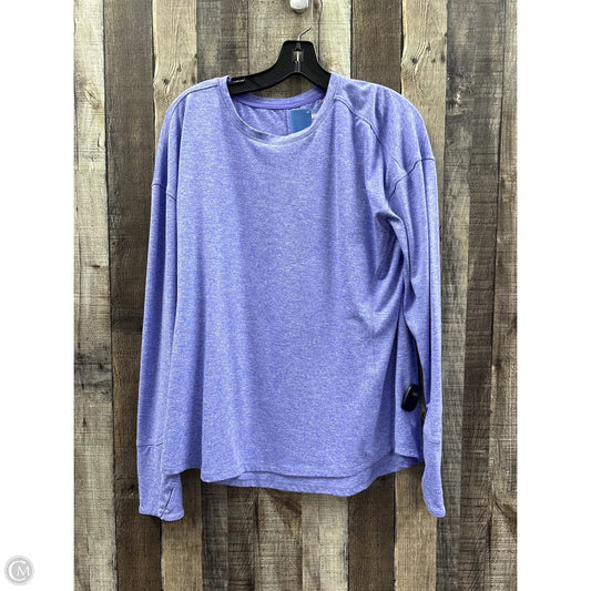 Athletic Top Long Sleeve Crewneck By Avia In Purple, Size: Xl