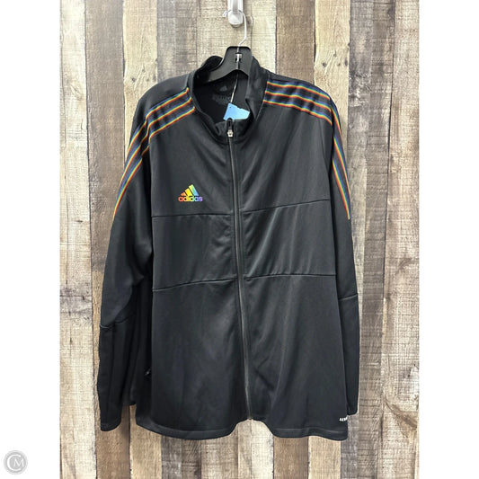 Athletic Jacket By Adidas In Black, Size: 3x