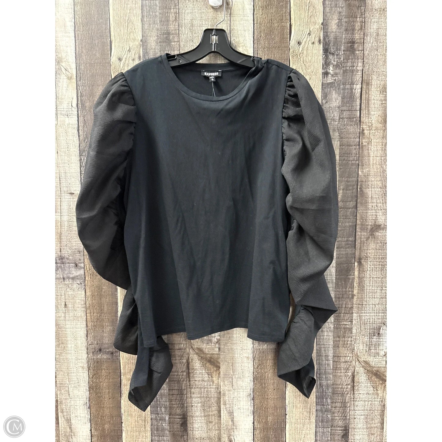 Top Long Sleeve By Express In Black, Size: Xl