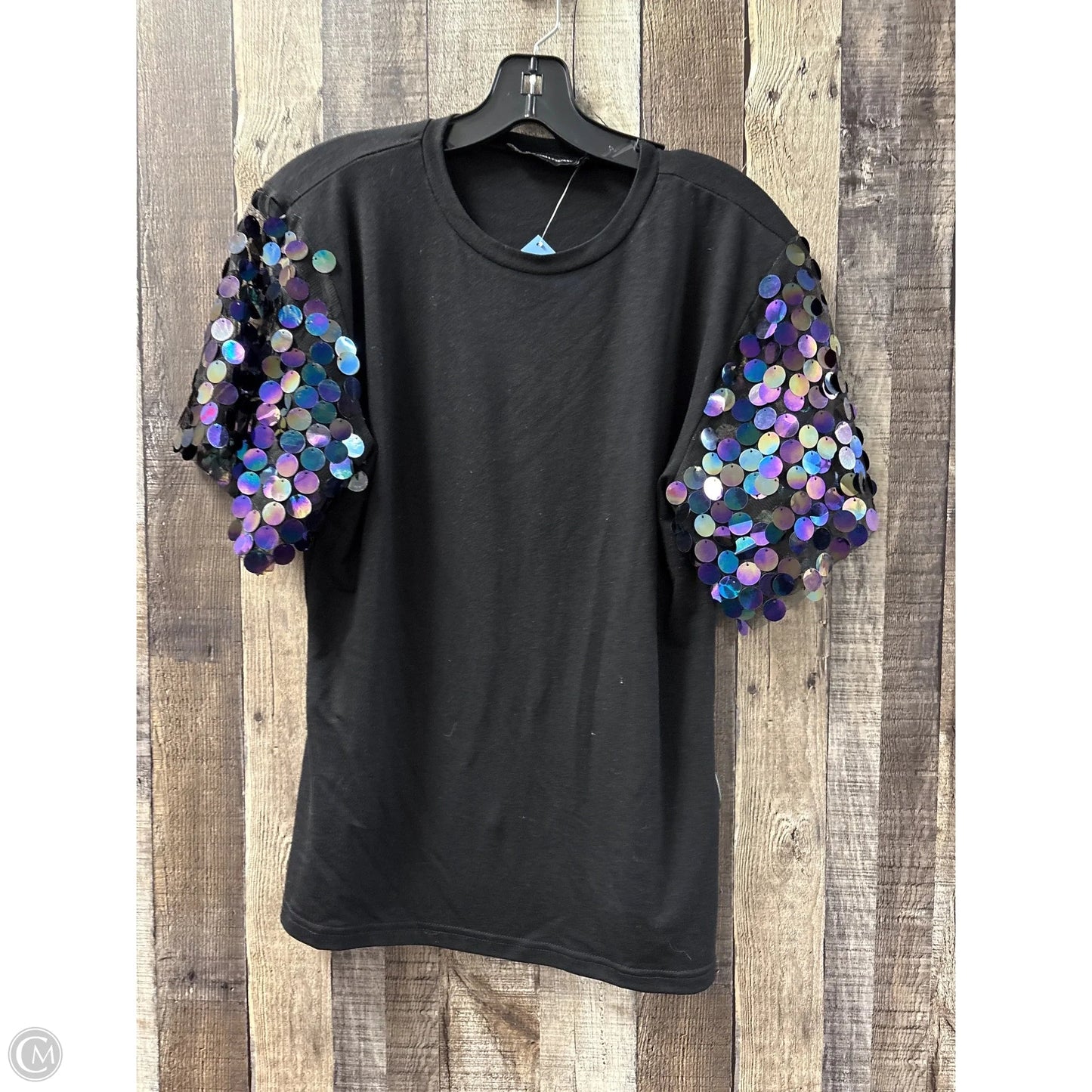 Top Short Sleeve By New York And Co In Black, Size: L
