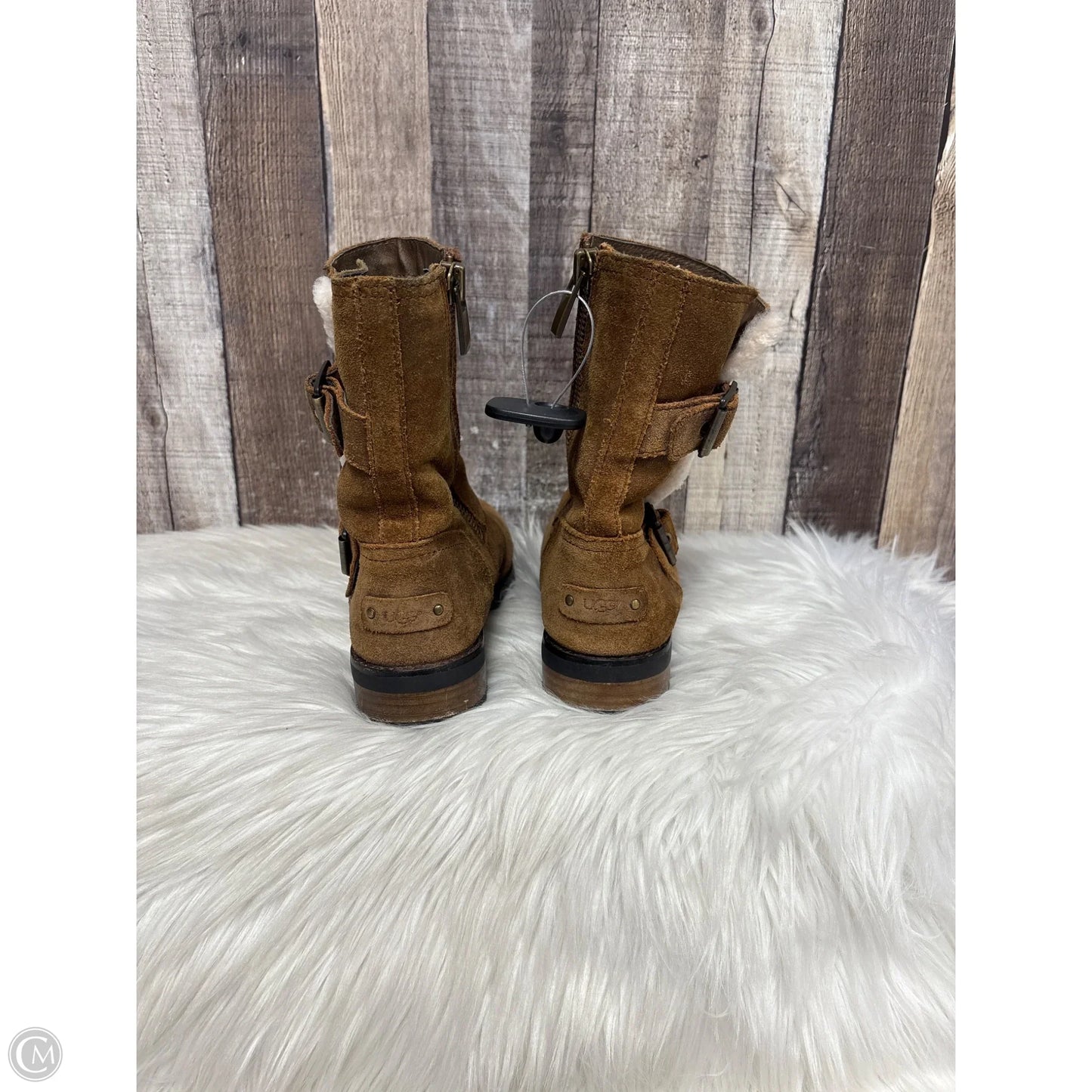 Boots Designer By Ugg In Brown, Size: 8