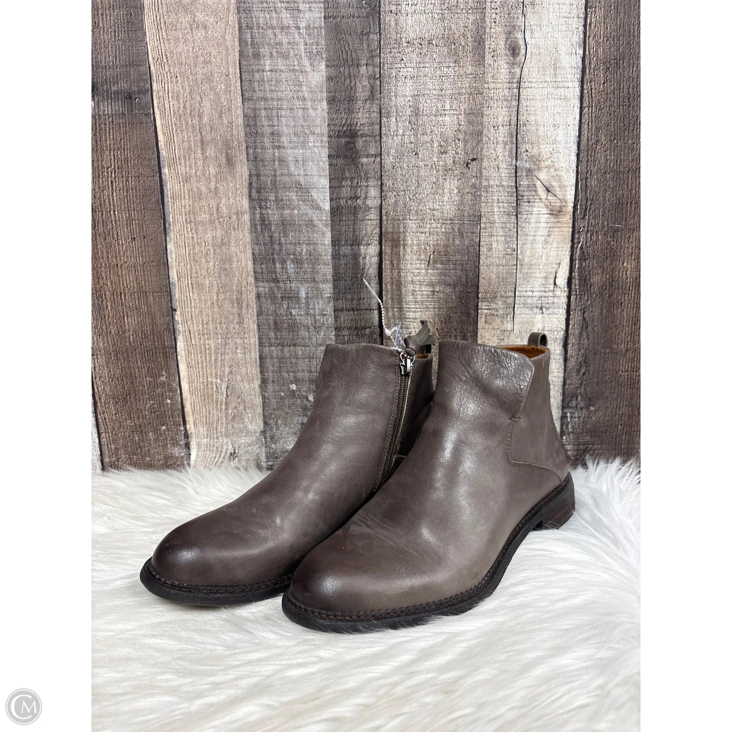 Boots Ankle Heels By Franco Sarto In Grey, Size: 8