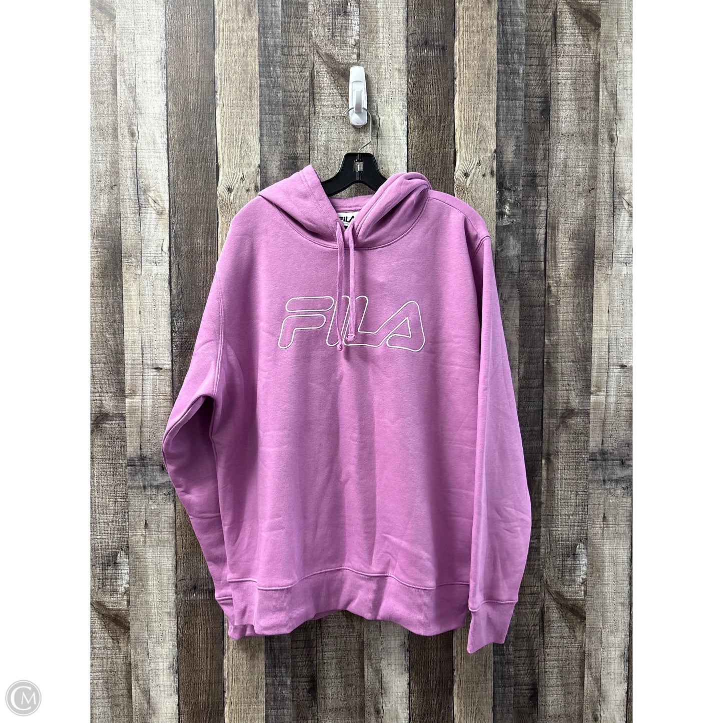 Athletic Sweatshirt Hoodie By Fila In Purple, Size: Xxl