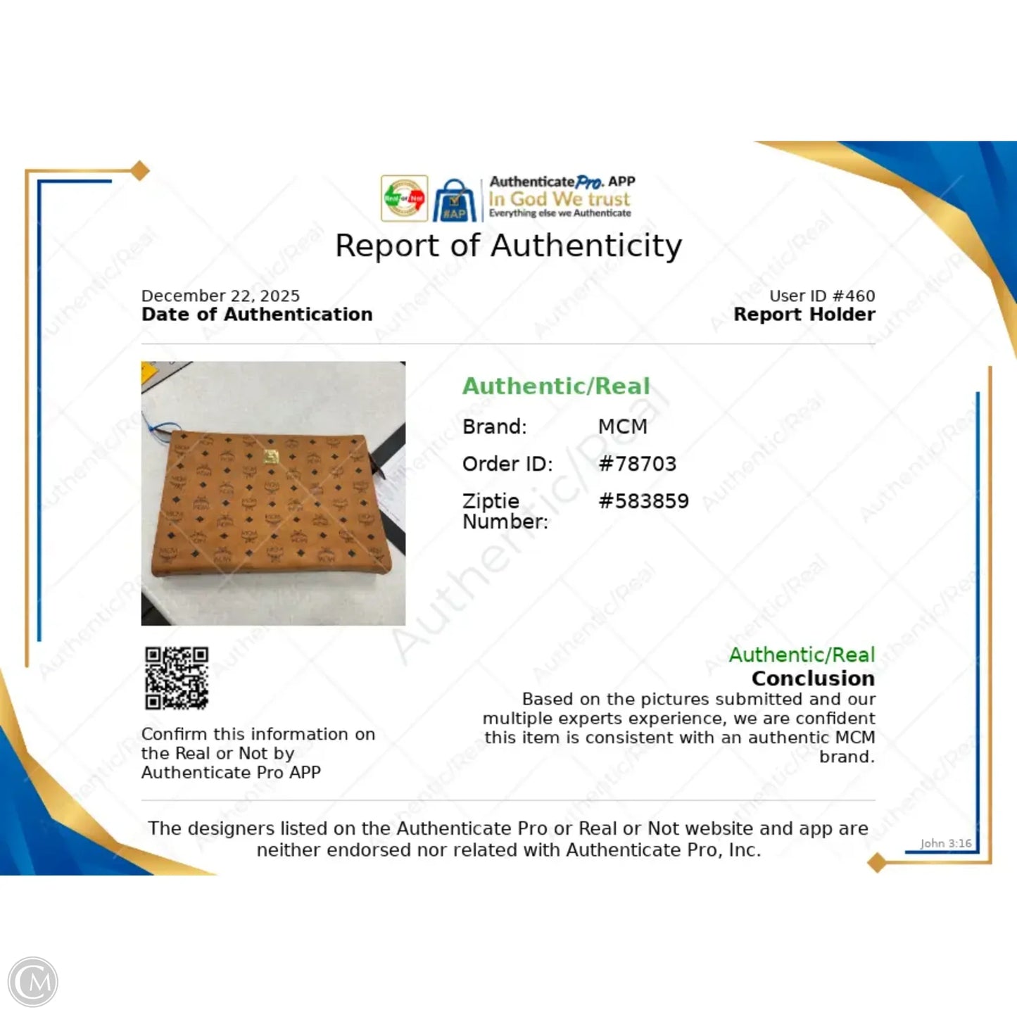 Clutch Luxury Designer By Mcm, Size: Large