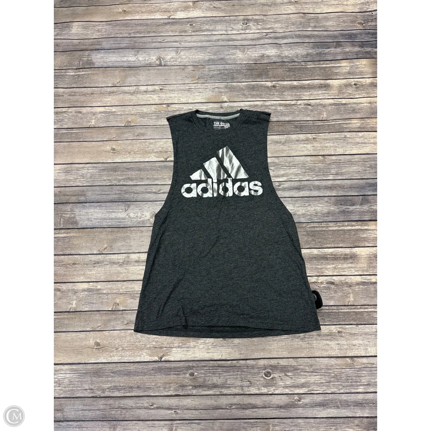 Athletic Tank Top By Adidas In Grey, Size: S