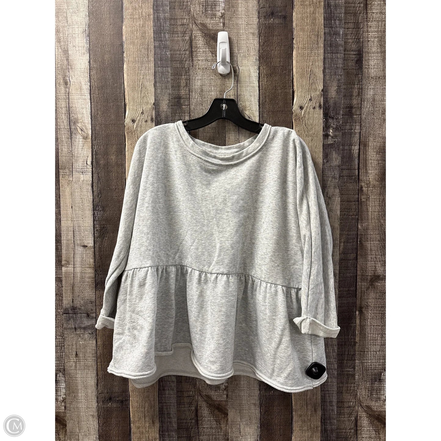 Sweatshirt Crewneck By Anthropologie In Grey, Size: S