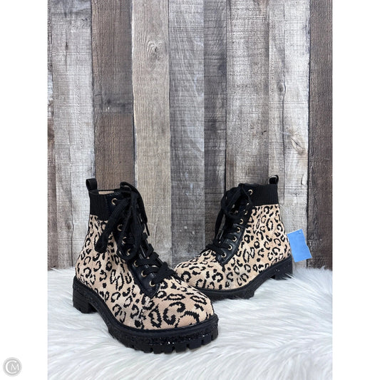Boots Ankle Heels By Cato In Animal Print, Size: 7.5