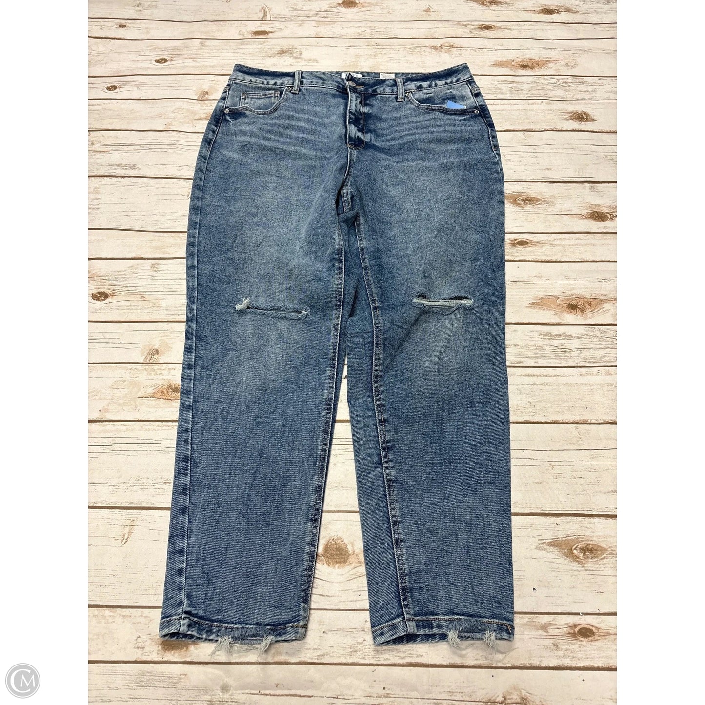 Jeans Skinny By Time And Tru In Blue Denim, Size: 14