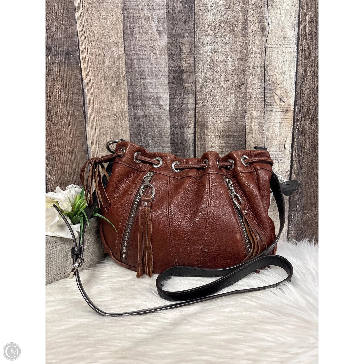 Crossbody Leather By B. Makowsky, Size: Medium