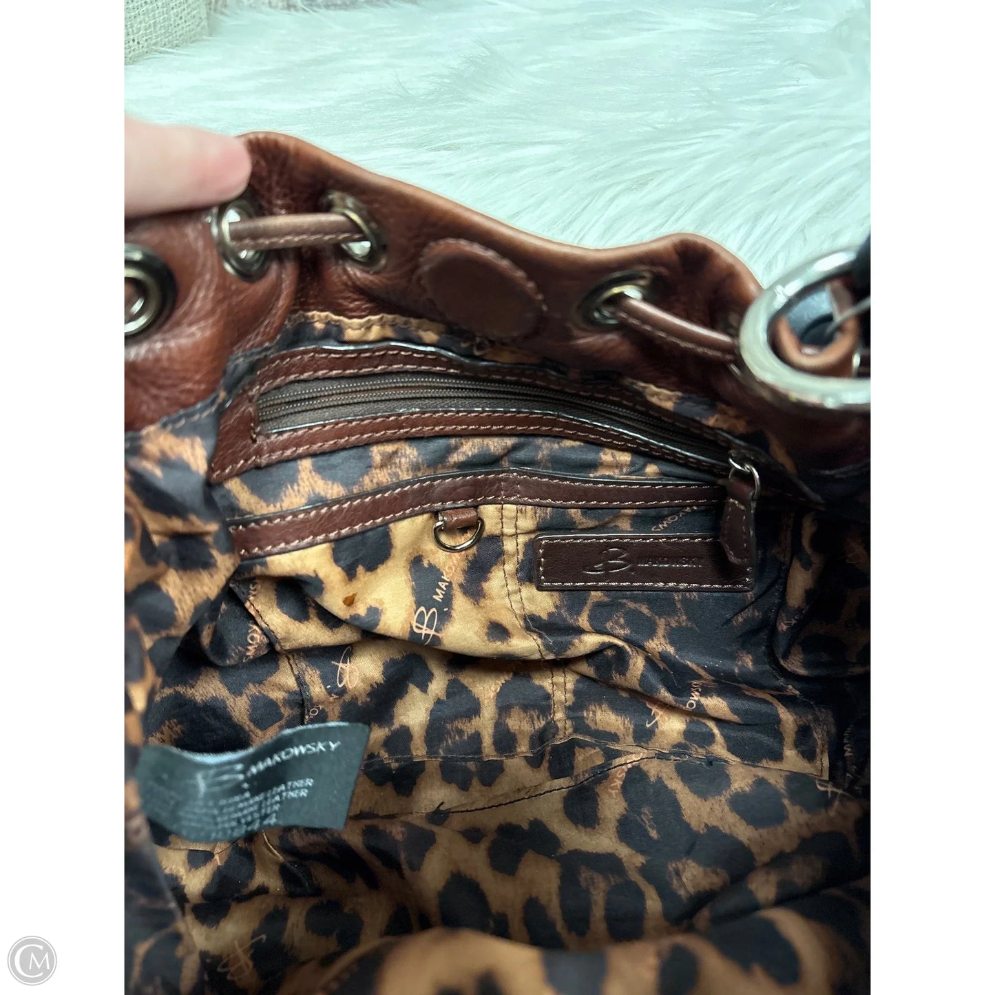 Crossbody Leather By B. Makowsky, Size: Medium