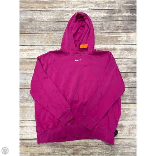 Sweatshirt Hoodie By Nike In Pink, Size: M
