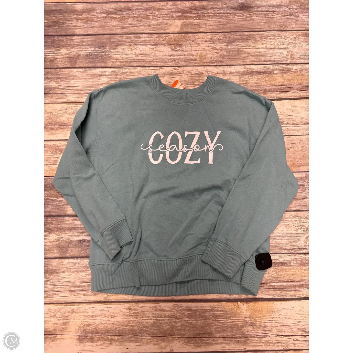 Sweatshirt Crewneck By Time And Tru In Green, Size: L
